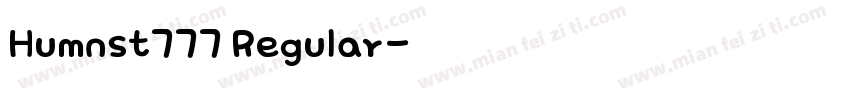 Humnst777 Regular字体转换
